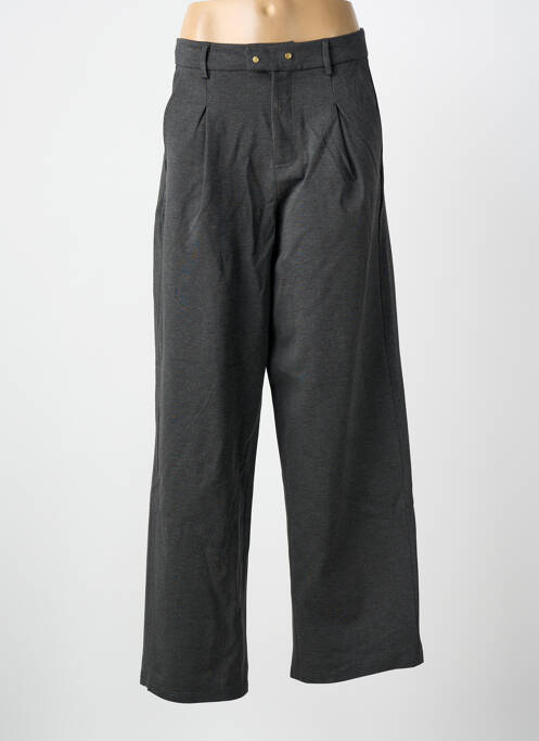 Pantalon large taille à pinces taille haute gris ELLE EST OU LA MER femme