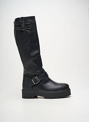 Bottes tissage satiné talon de 4 à 6cm noir FINDLAY femme
