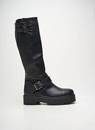 Bottes tissage satiné talon de 4 à 6cm noir FINDLAY femme