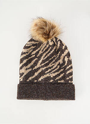 Bonnet stretch marron PIECES femme