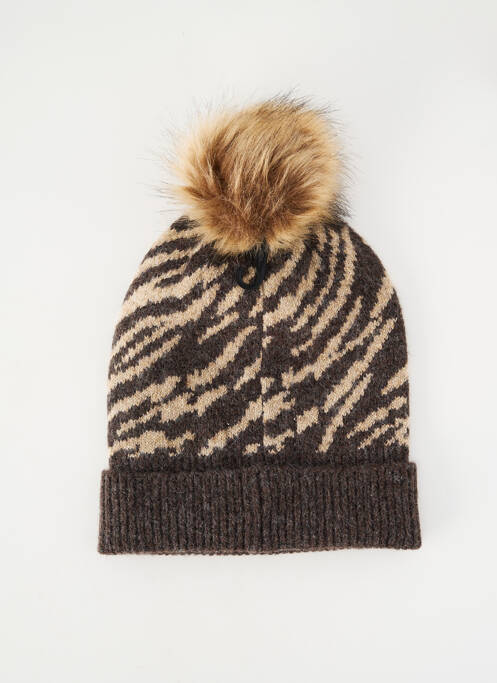 Bonnet stretch marron PIECES femme