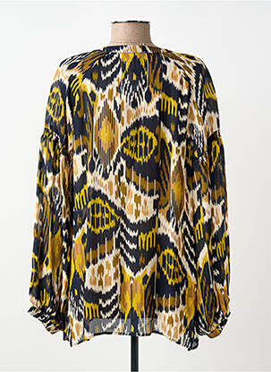 Blouse imprimé fantaisie manches longues noir KYRA femme