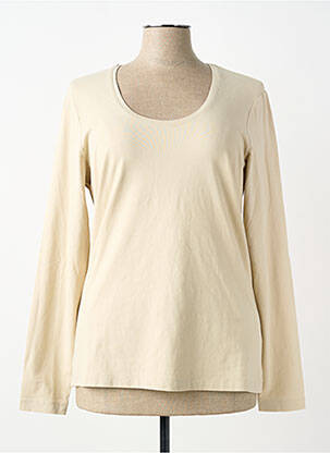 Top col rond manches longues beige SANDWICH femme