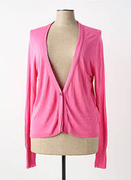 Gilet manches longues fermeture boutonnée sur le devant rose SANDWICH femme