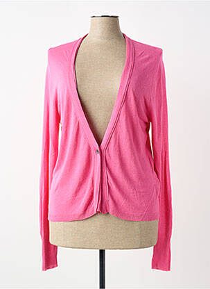 Gilet manches longues fermeture boutonnée sur le devant rose SANDWICH femme