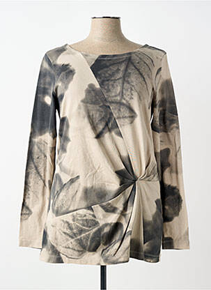 Top imprimé fantaisie manches longues beige SANDWICH femme