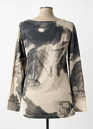 Top imprimé fantaisie manches longues beige SANDWICH femme