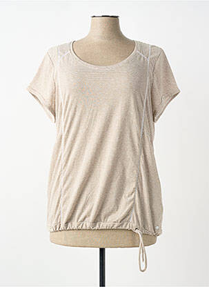Top imprimé fantaisie manches courtes beige SANDWICH femme