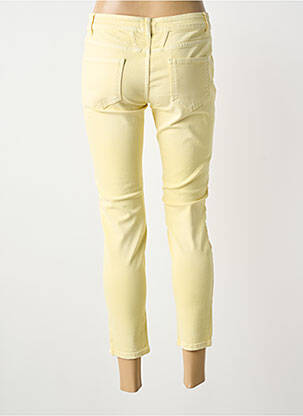 Pantalon 7/8 fermeture zippée sous rabat boutonné jaune CLOSED femme