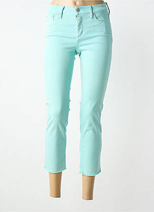 Pantalon 7/8 fermeture zippée sous rabat boutonné bleu NYDJ femme