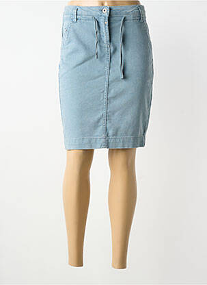 Jupe mi-longue coupe droite bleu SANDWICH femme