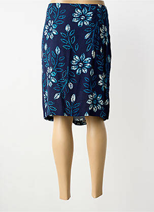 Jupe mi-longue coupe droite bleu NICE THINGS femme