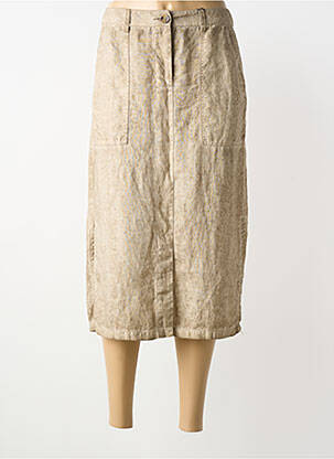 Jupe mi-longue beige SANDWICH femme
