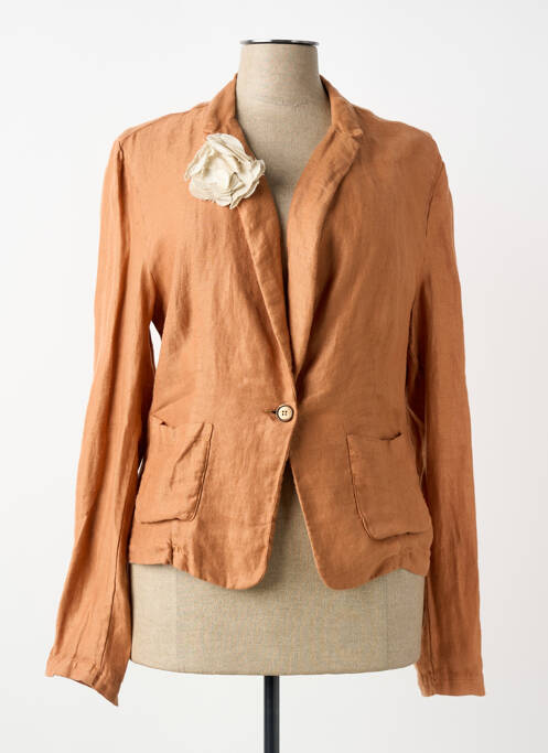 Blazer coupe cintrée marron LA FEE MARABOUTEE femme