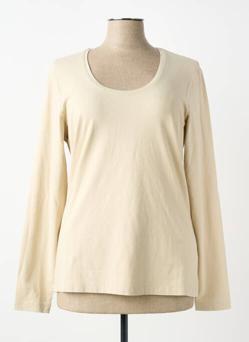 Top col rond manches longues beige SANDWICH femme