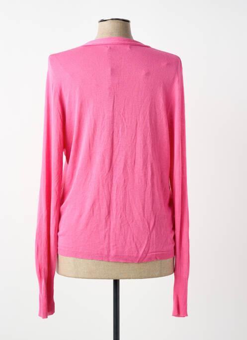 Gilet manches longues fermeture boutonnée sur le devant rose SANDWICH femme