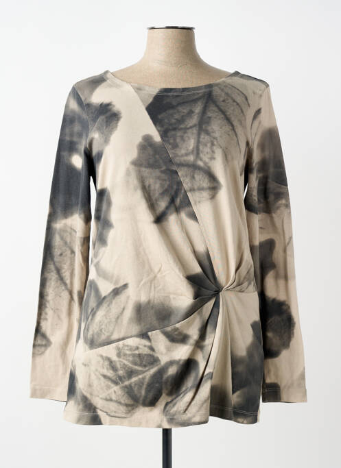 Top imprimé fantaisie manches longues beige SANDWICH femme