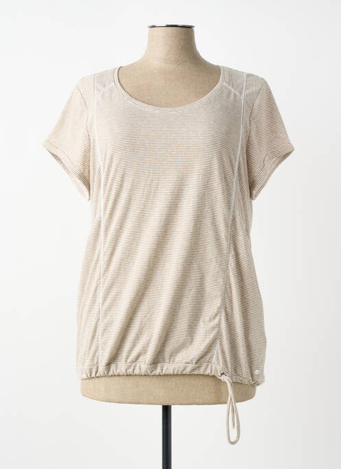 Top imprimé fantaisie manches courtes beige SANDWICH femme