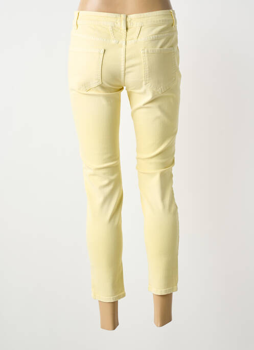 Pantalon 7/8 fermeture zippée sous rabat boutonné jaune CLOSED femme