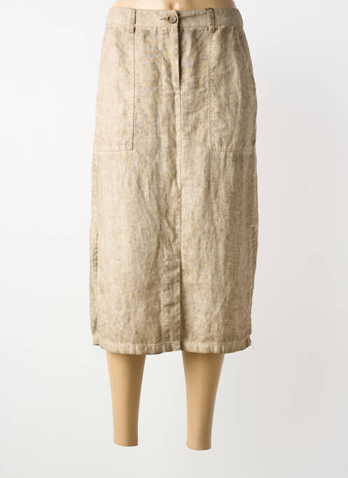 Jupe mi-longue beige SANDWICH femme