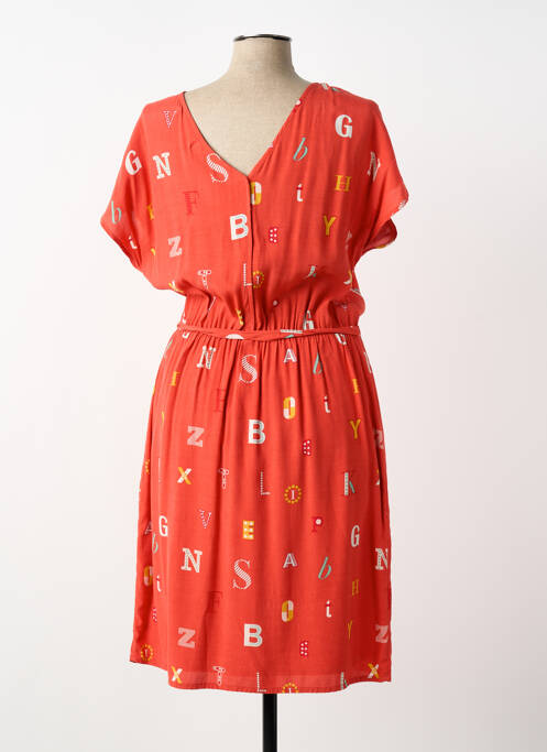 Robe courte manches longues manches longues orange NICE THINGS femme