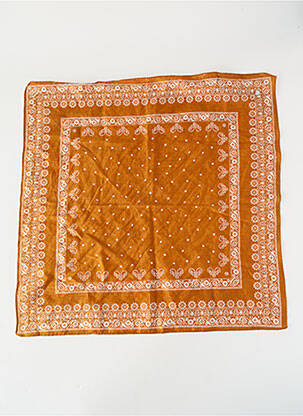 Foulard tissage popeline marron YERSE femme
