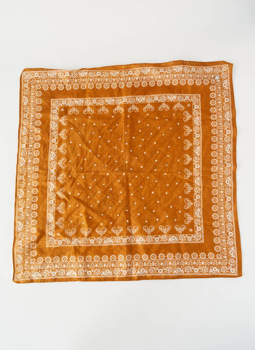 Foulard tissage popeline marron YERSE femme