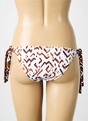 Bas de maillot de bain imprimé fantaisie culotte blanc ANTIGEL femme