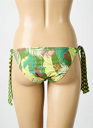 Bas de maillot de bain imprimé fantaisie culotte vert ANTIGEL femme