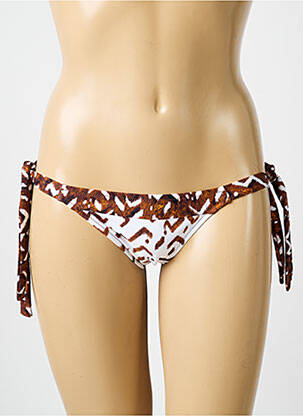 Bas de maillot de bain imprimé fantaisie culotte blanc ANTIGEL femme