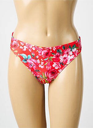 Bas de maillot de bain imprimé fleurs culotte rouge ANTIGEL femme