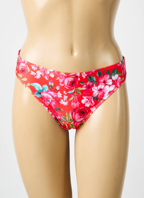 Bas de maillot de bain imprimé fleurs culotte rouge ANTIGEL femme