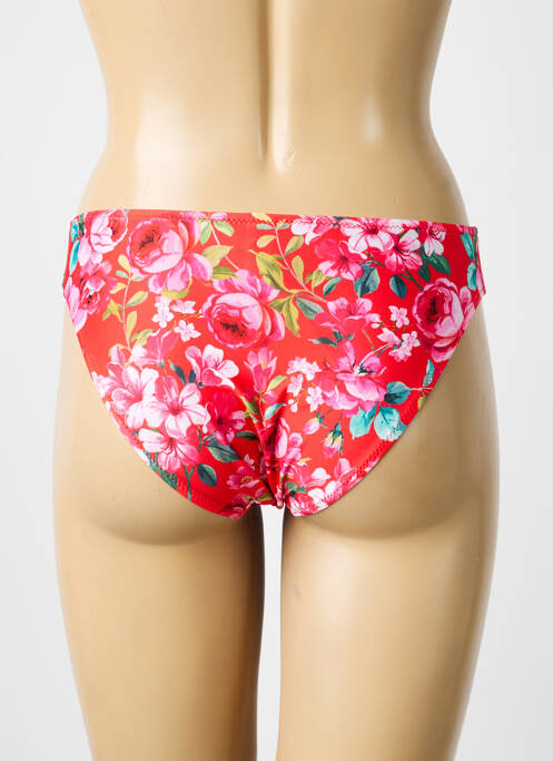 Bas de maillot de bain imprimé fleurs culotte rouge ANTIGEL femme