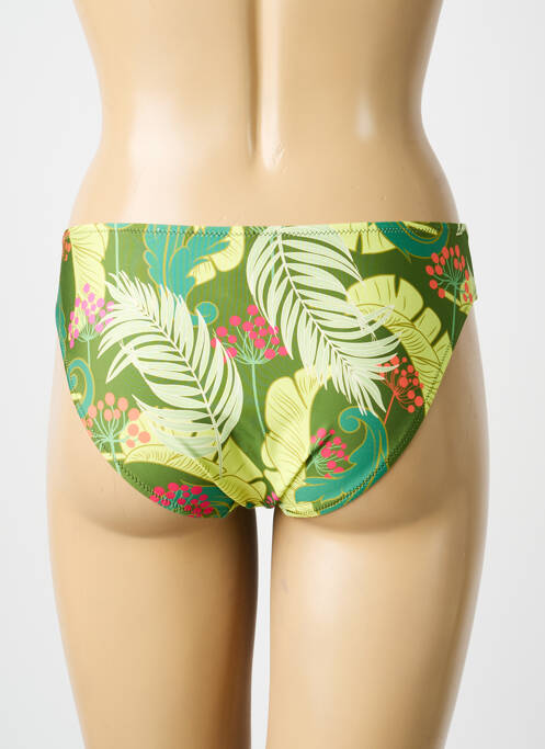 Bas de maillot de bain imprimé fantaisie culotte vert ANTIGEL femme