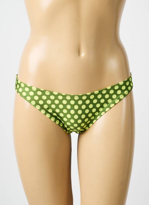 Bas de maillot de bain stretch culotte vert ANTIGEL femme