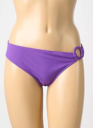 Bas de maillot de bain effet matière satinée culotte violet AUBADE femme