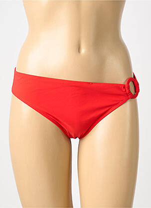 Bas de maillot de bain effet matière satinée culotte rouge AUBADE femme