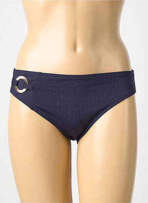 Bas de maillot de bain effet matière satinée culotte bleu PRIMA DONNA femme