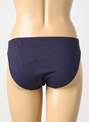 Bas de maillot de bain effet matière satinée culotte bleu PRIMADONNA femme