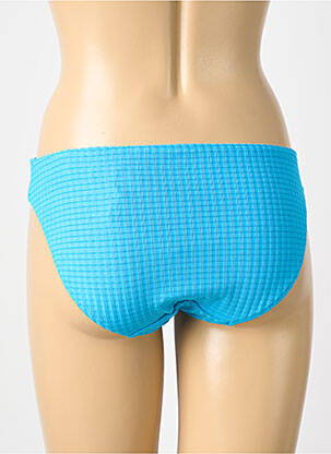 Bas de maillot de bain effet matière satinée culotte bleu PRIMADONNA femme