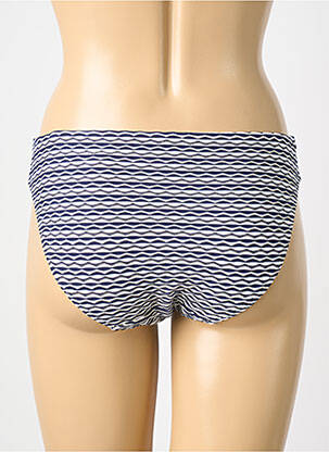 Bas de maillot de bain effet matière satinée culotte bleu PRIMADONNA femme