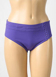 Bas de maillot de bain effet matière satinée culotte violet EMPREINTE femme