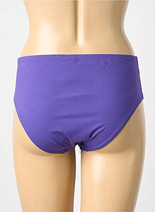 Bas de maillot de bain effet matière satinée culotte violet EMPREINTE femme