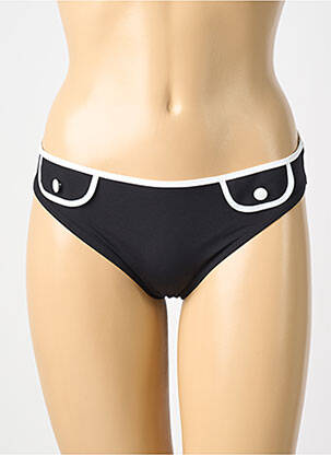 Bas de maillot de bain tissage satiné culotte noir EMPREINTE femme