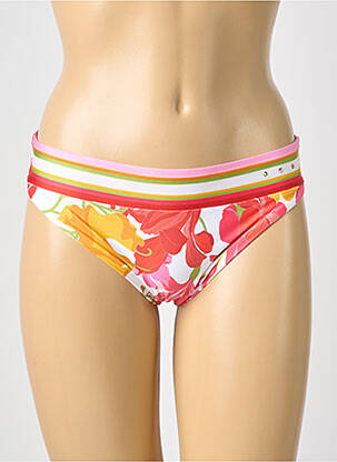 Bas de maillot de bain imprimé fleurs culotte blanc LISE CHARMEL femme