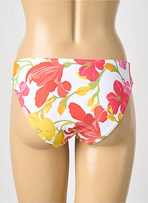 Bas de maillot de bain imprimé fleurs culotte blanc LISE CHARMEL femme