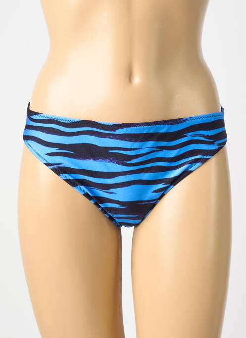 Bas de maillot de bain imprimé rayures culotte bleu MARIE JO femme