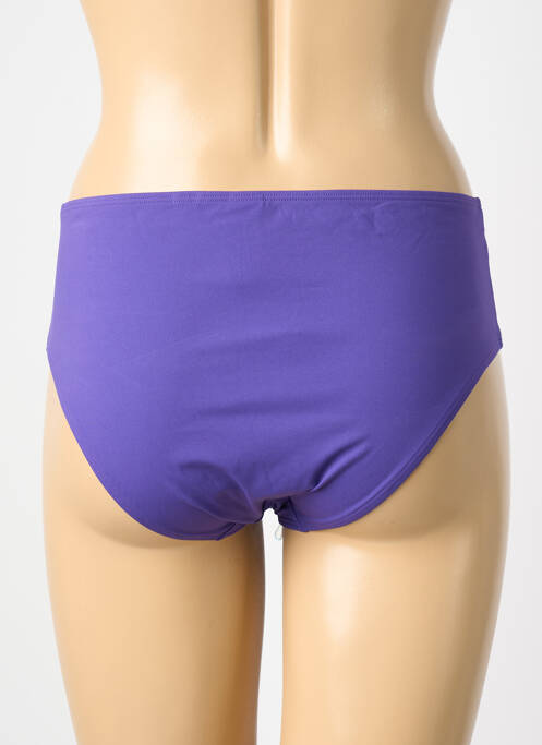 Bas de maillot de bain effet matière satinée culotte violet EMPREINTE femme