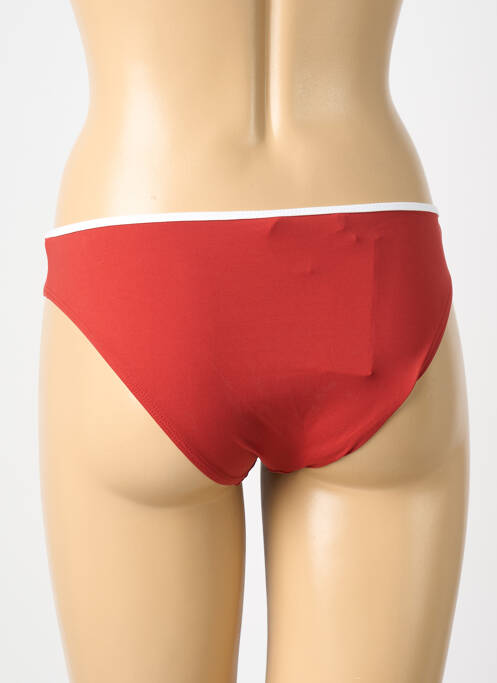 Bas de maillot de bain tissage satiné culotte rouge EMPREINTE femme