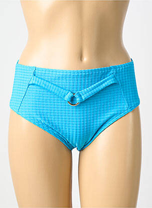 Bas de maillot de bain effet matière satinée culotte bleu PRIMADONNA femme